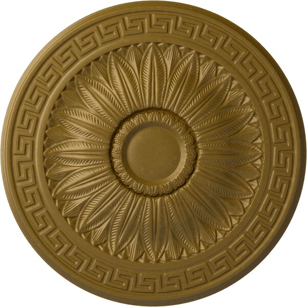 Ekena Millwork Randee Ceiling Medallion (Fits Canopies up to 3 7/8"), Hand-Painted Gold, 20"OD x 1 3/8"P CM20HAGLS - main